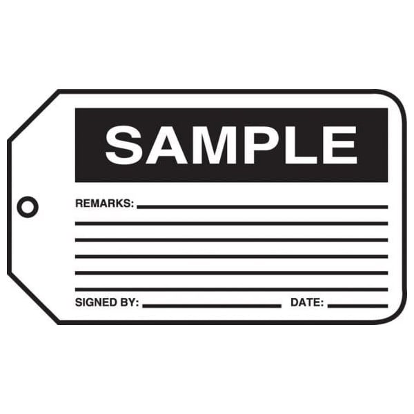 Accuform Plastic, 3 in Width, 0.31 in Height, , 25 PK MMT312CTP - main